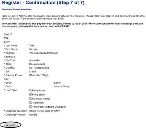EFAST2 Credentials FAQs .